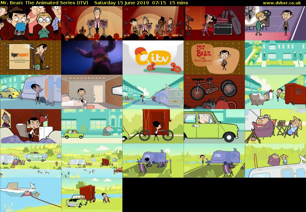 Mr. Bean: The Animated Series (ITV) Saturday 15 June 2019 07:15 - 07:30