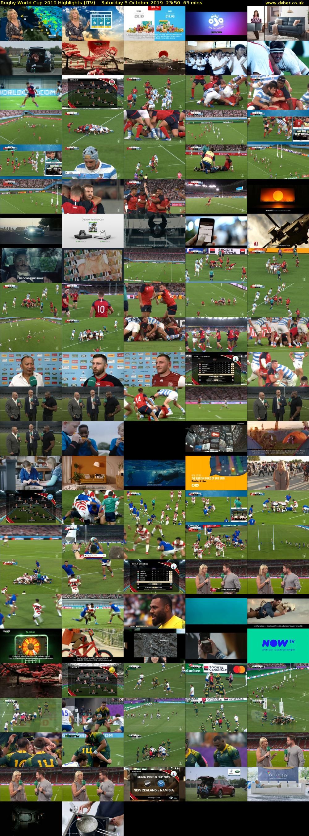Rugby World Cup 2019 Highlights (ITV) Saturday 5 October 2019 23:50 - 00:55