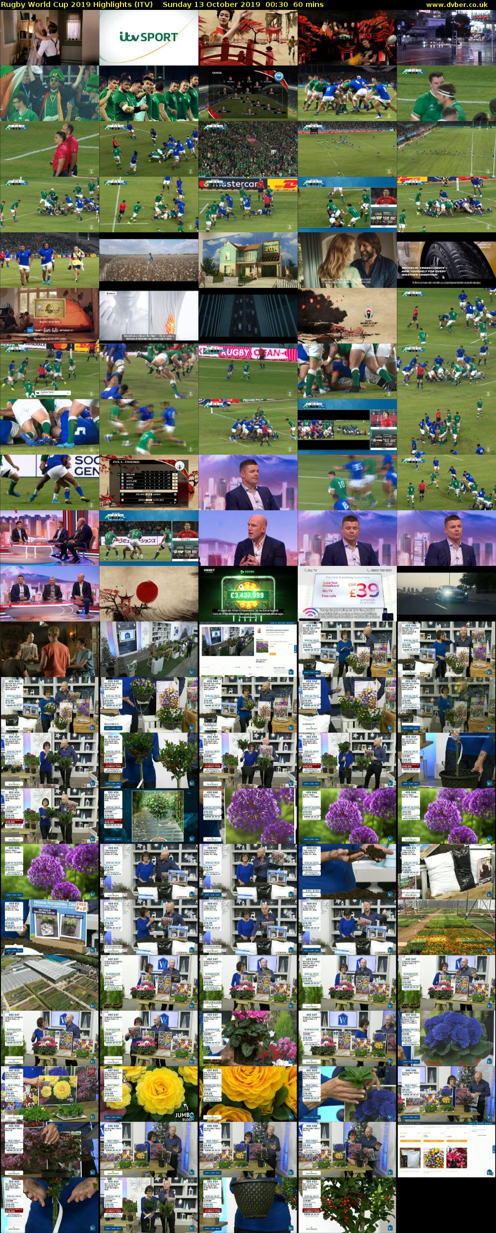 Rugby World Cup 2019 Highlights (ITV) Sunday 13 October 2019 00:30 - 01:30