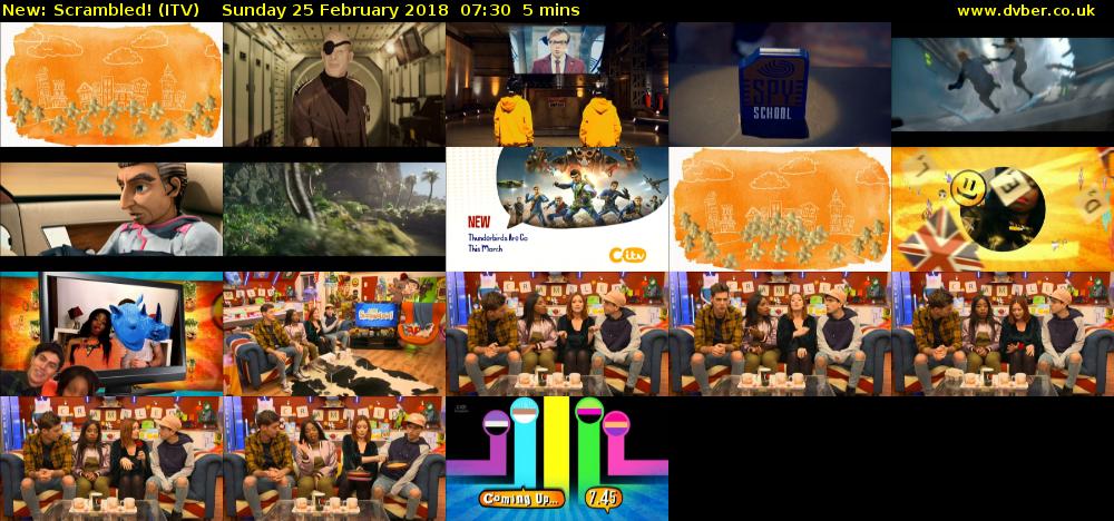 Scrambled! (ITV) Sunday 25 February 2018 07:30 - 07:35