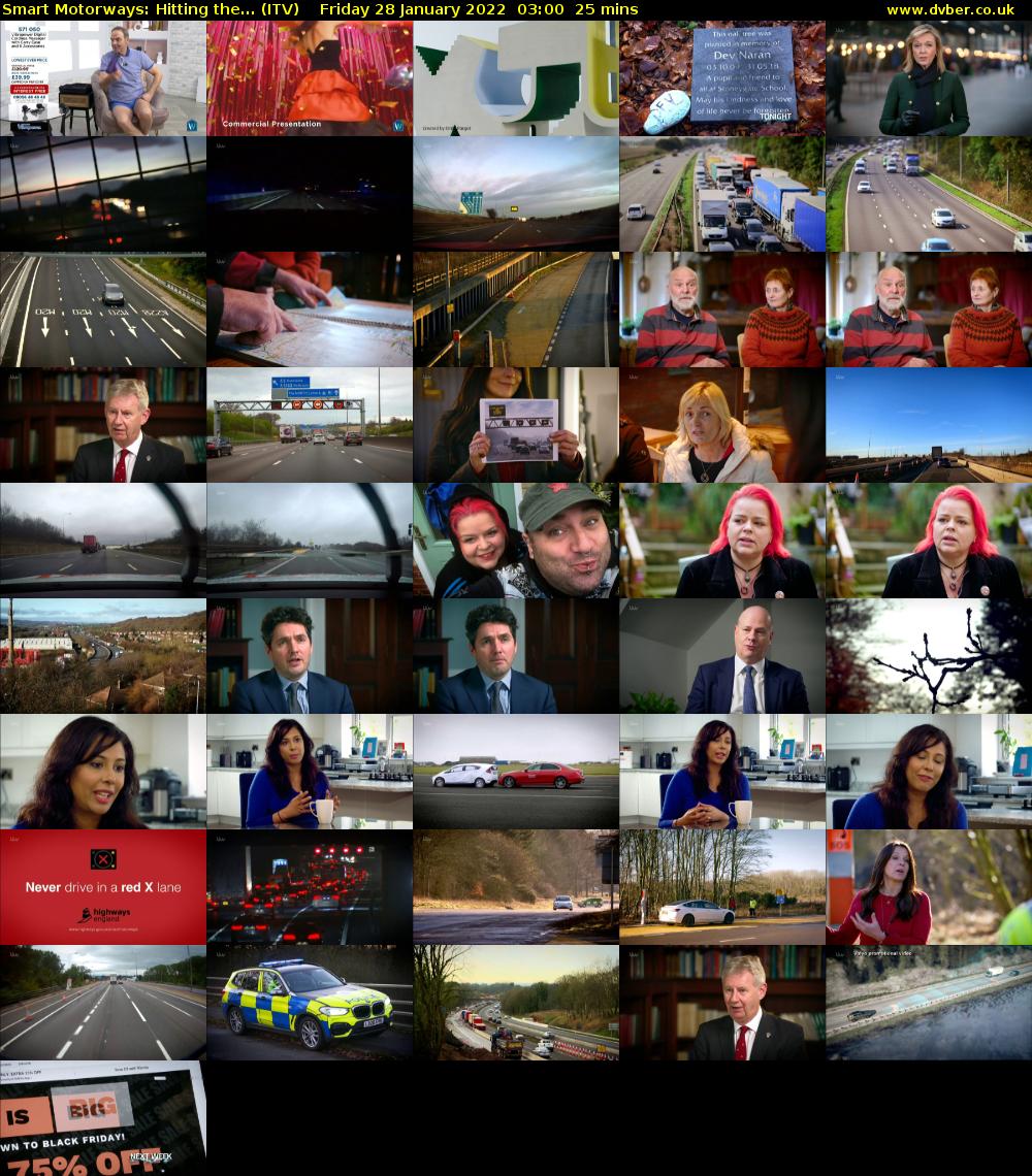 Smart Motorways: Hitting the... (ITV) Friday 28 January 2022 03:00 - 03:25