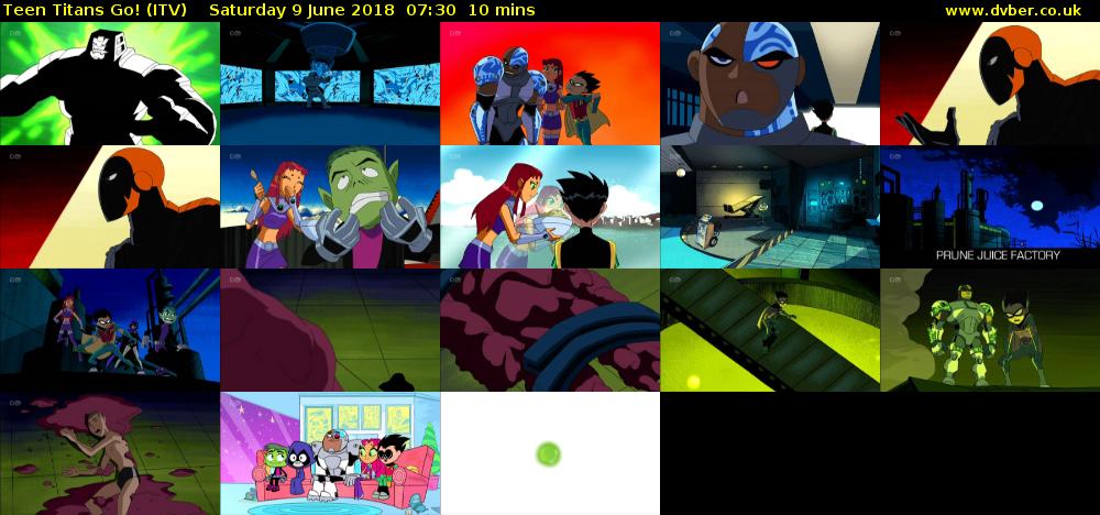Teen Titans Go! (ITV) Saturday 9 June 2018 07:30 - 07:40