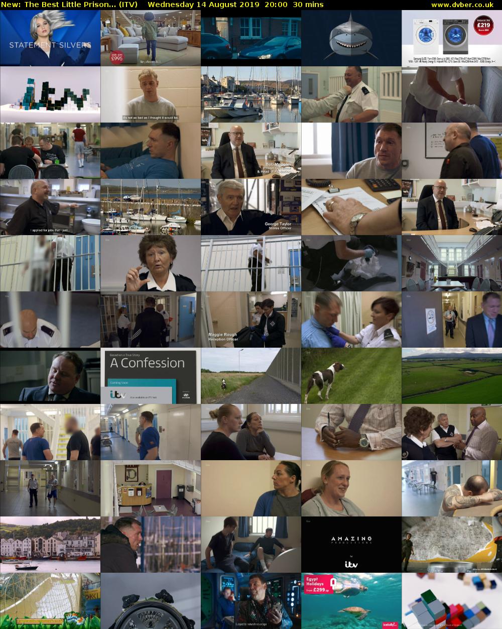 The Best Little Prison... (ITV) Wednesday 14 August 2019 20:00 - 20:30