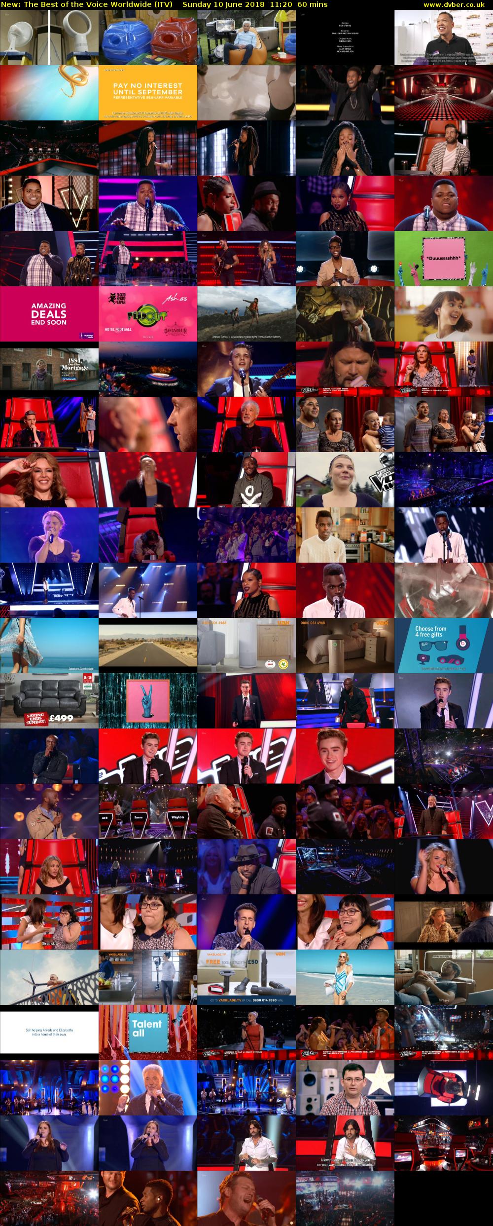 The Best of the Voice Worldwide (ITV) Sunday 10 June 2018 11:20 - 12:20