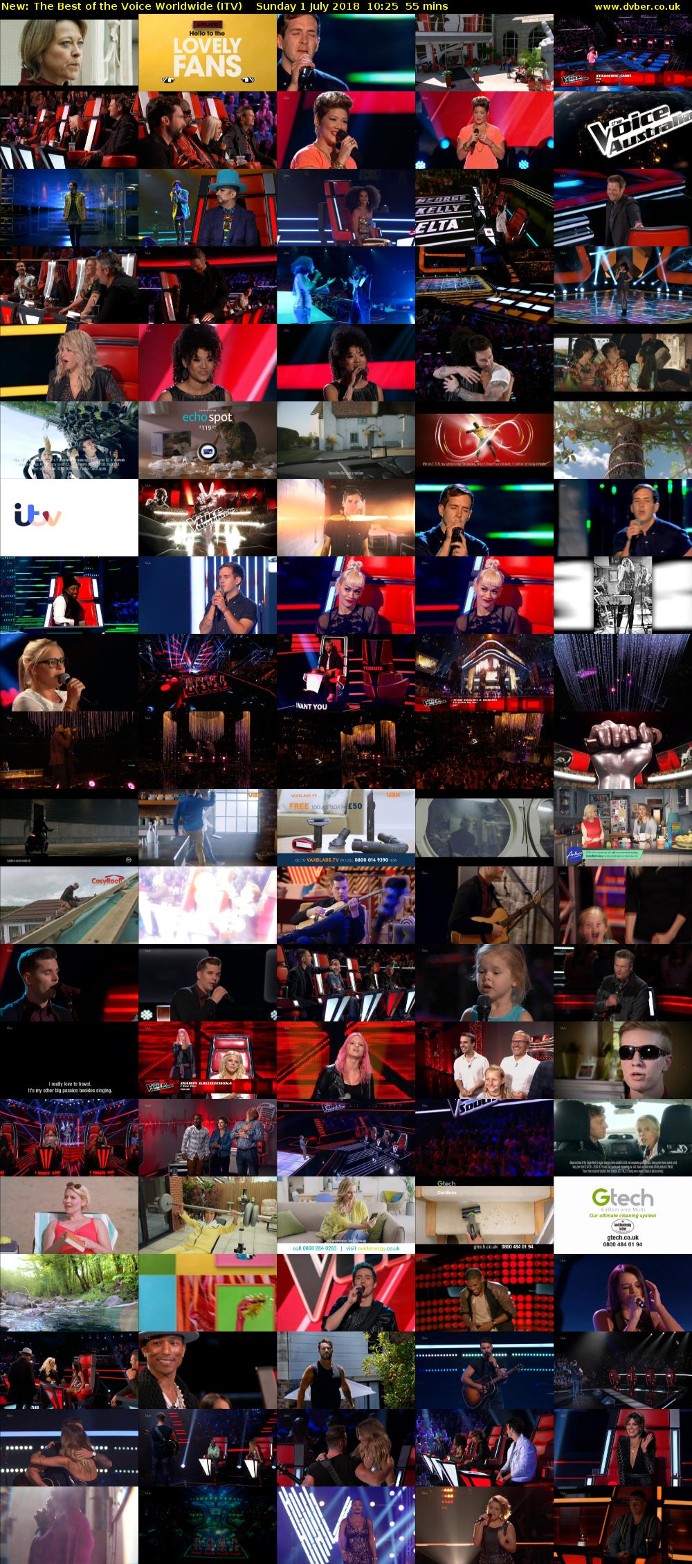 The Best of the Voice Worldwide (ITV) Sunday 1 July 2018 10:25 - 11:20