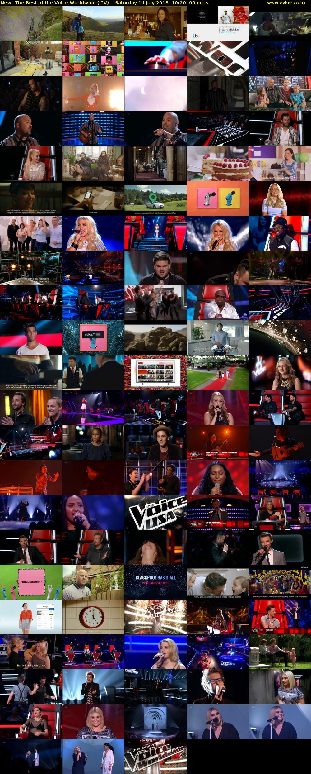 The Best of the Voice Worldwide (ITV) Saturday 14 July 2018 10:20 - 11:20