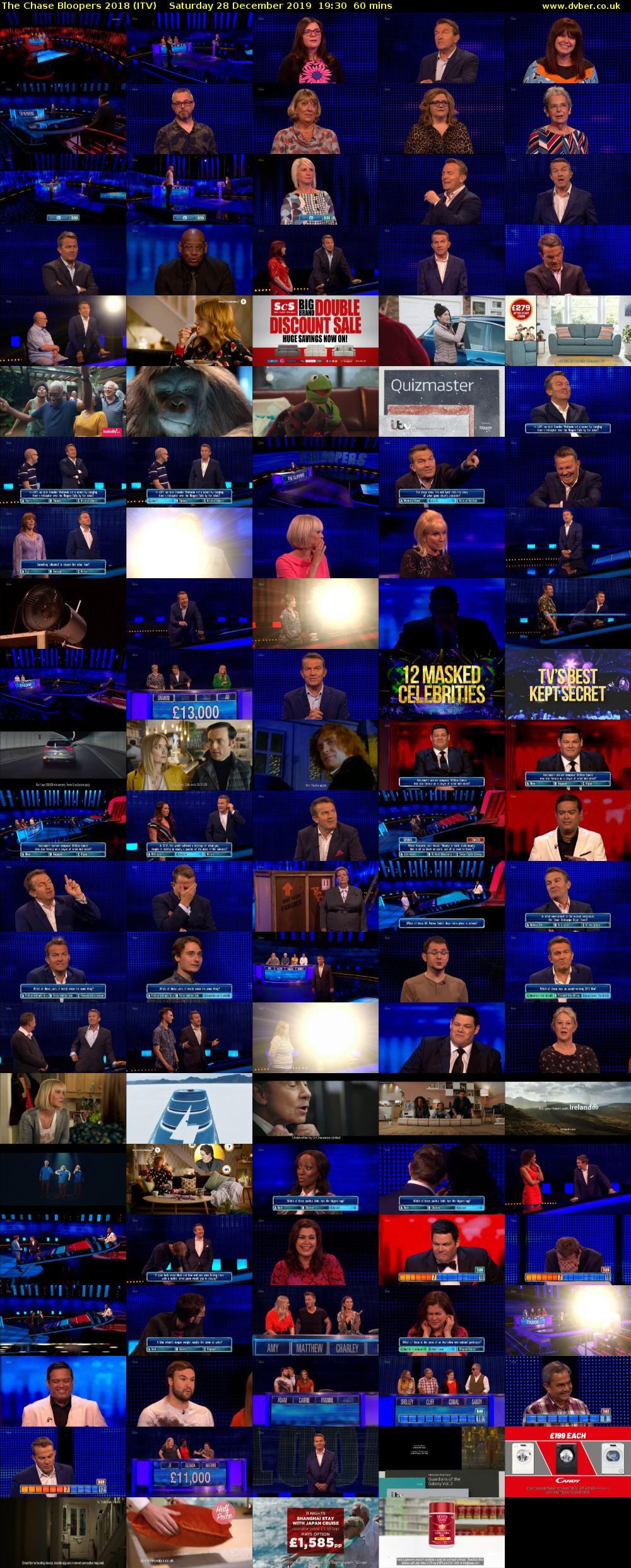 The Chase Bloopers 2018 (ITV) Saturday 28 December 2019 19:30 - 20:30
