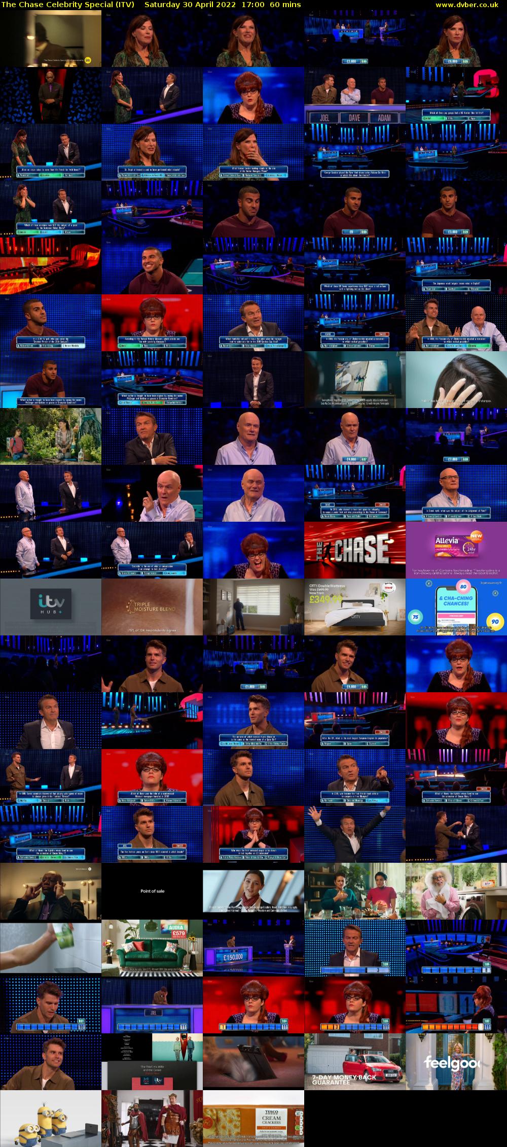 The Chase Celebrity Special (ITV) Saturday 30 April 2022 17:00 - 18:00