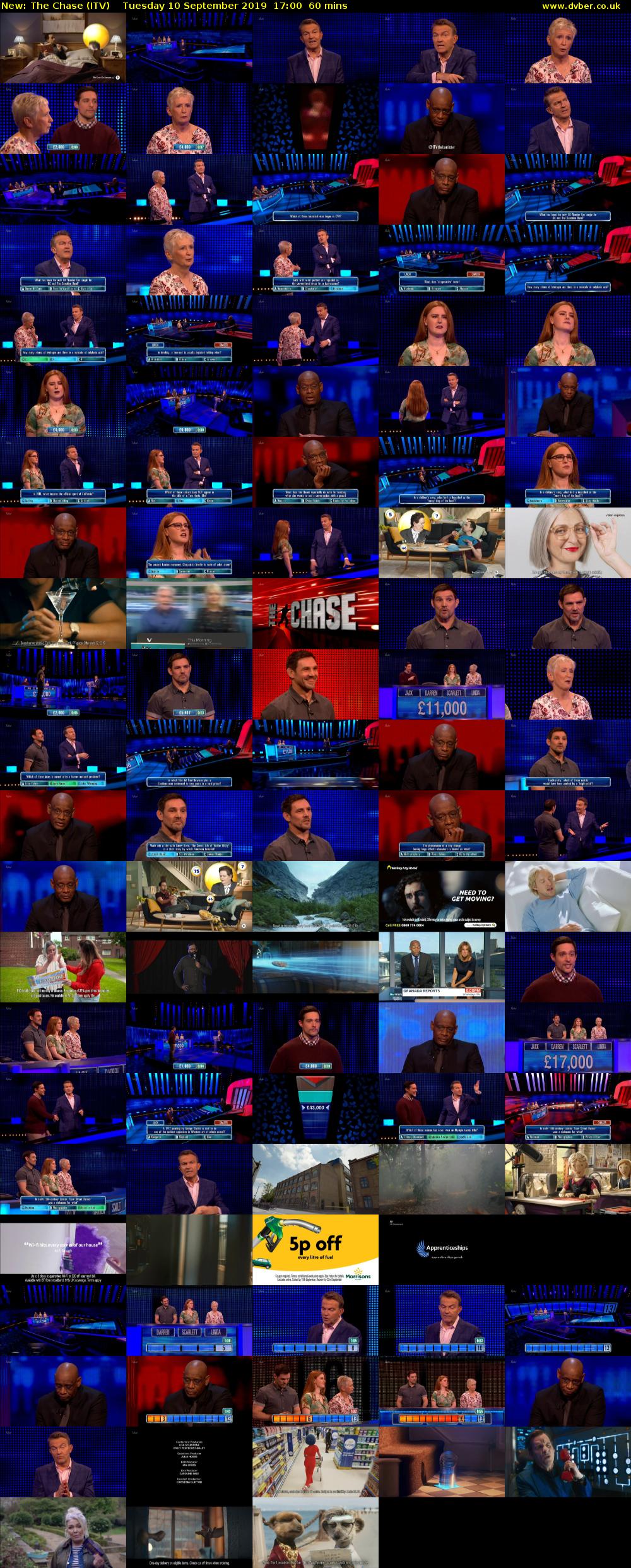 The Chase (ITV) Tuesday 10 September 2019 17:00 - 18:00