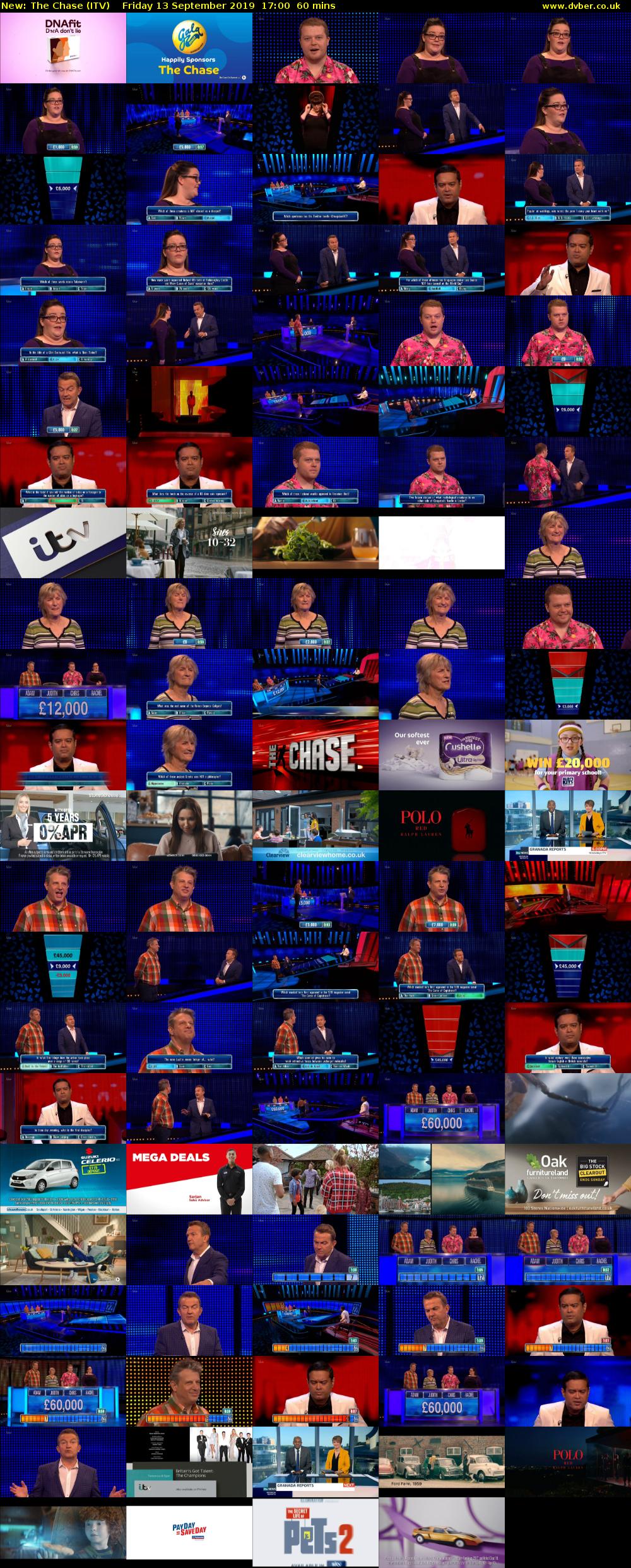 The Chase (ITV) Friday 13 September 2019 17:00 - 18:00