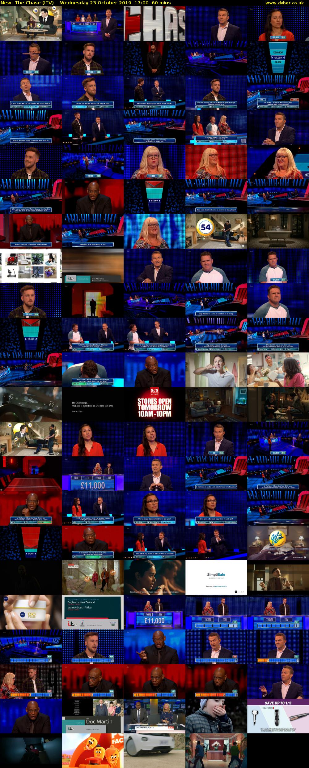 The Chase (ITV) Wednesday 23 October 2019 17:00 - 18:00