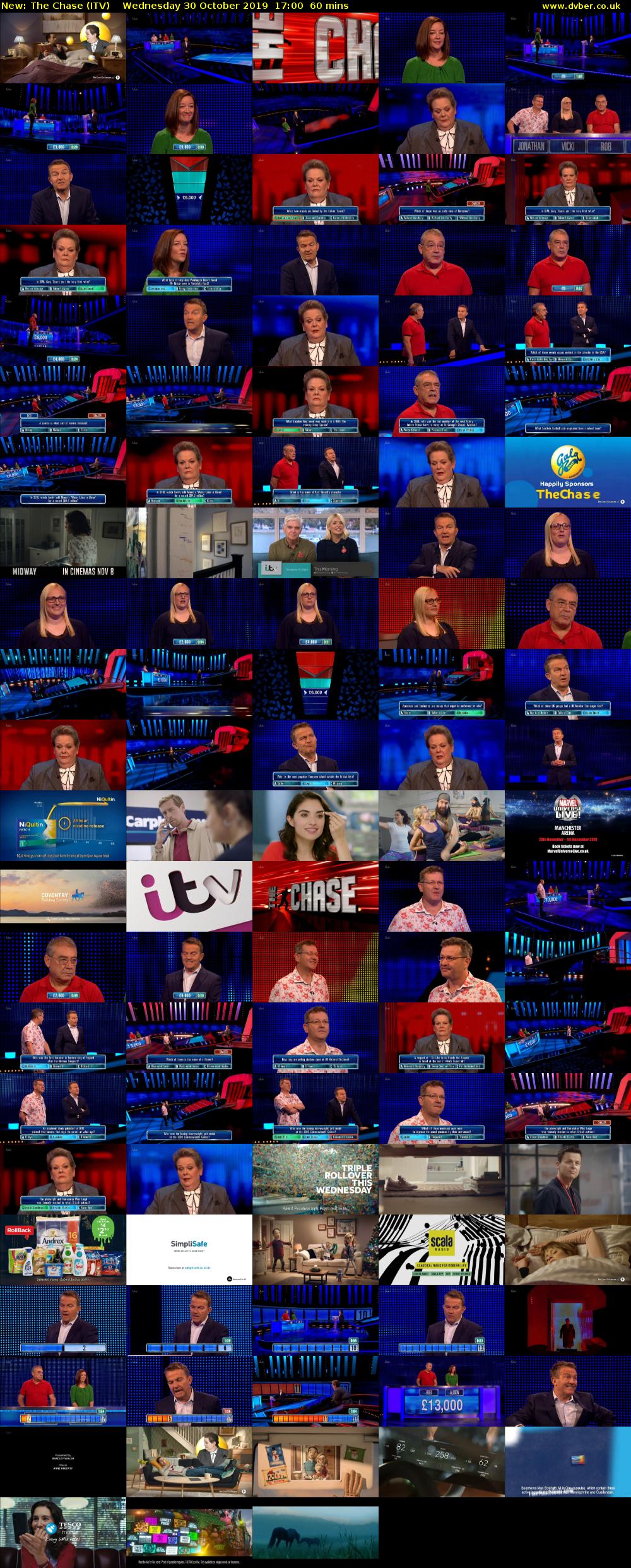 The Chase (ITV) Wednesday 30 October 2019 17:00 - 18:00