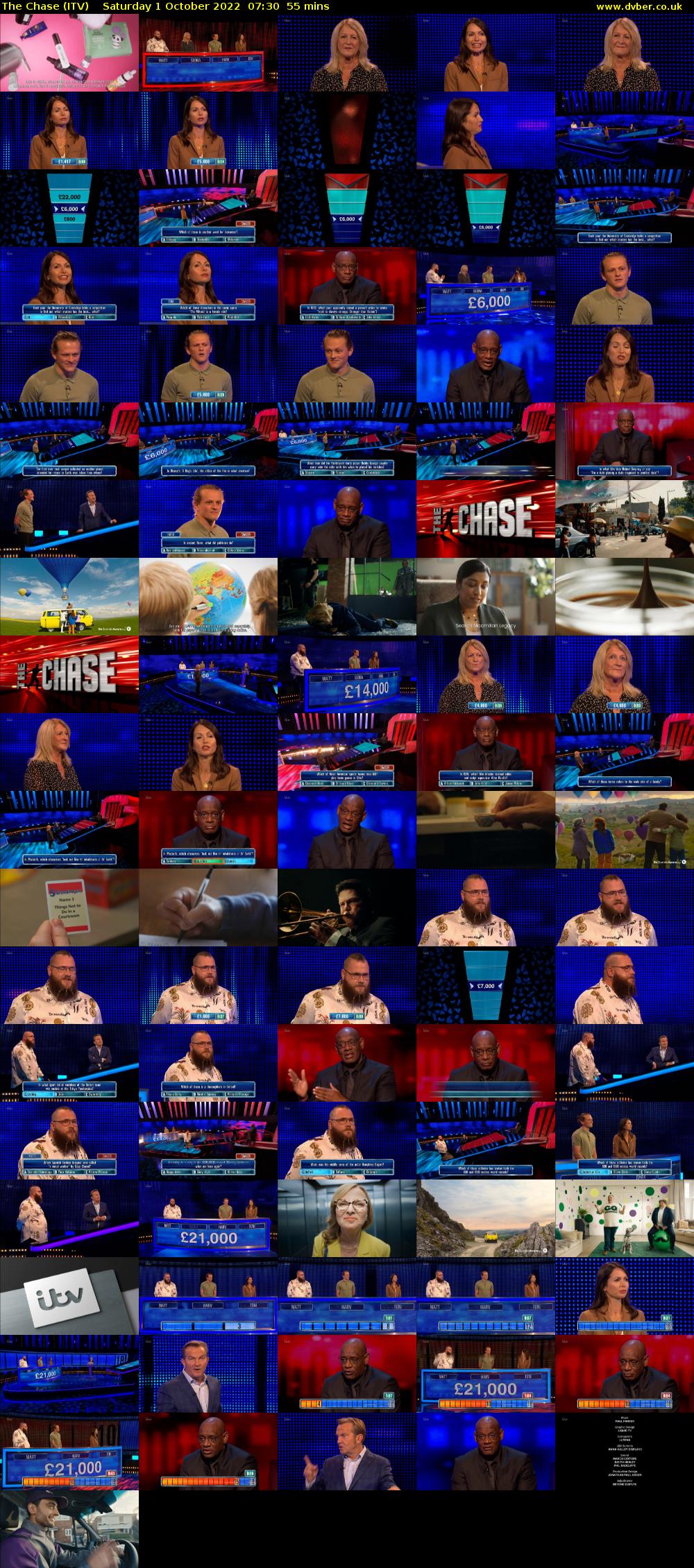 The Chase (ITV) Saturday 1 October 2022 07:30 - 08:25