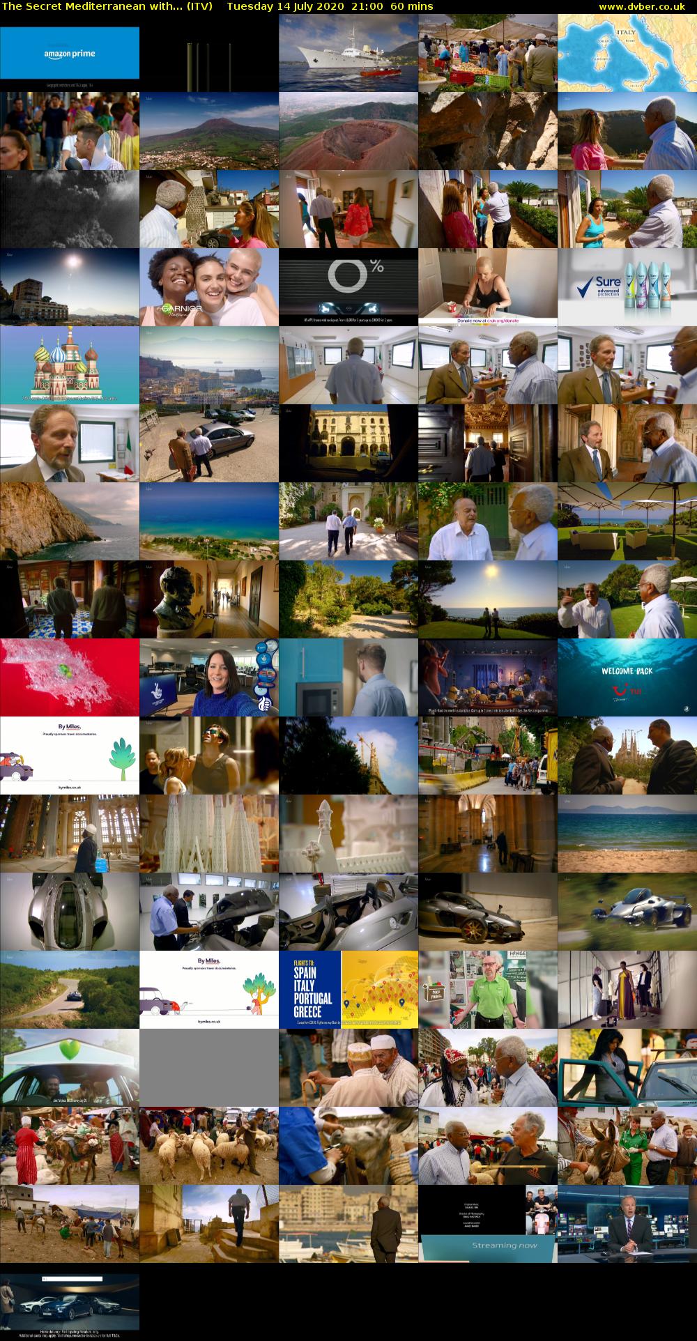 The Secret Mediterranean with... (ITV) Tuesday 14 July 2020 21:00 - 22:00