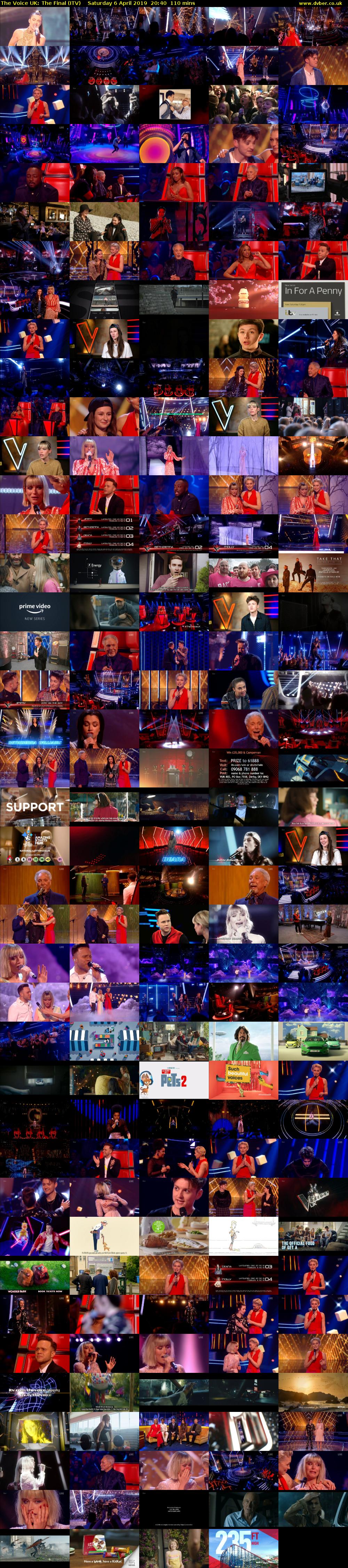 The Voice UK: The Final (ITV) Saturday 6 April 2019 20:40 - 22:30
