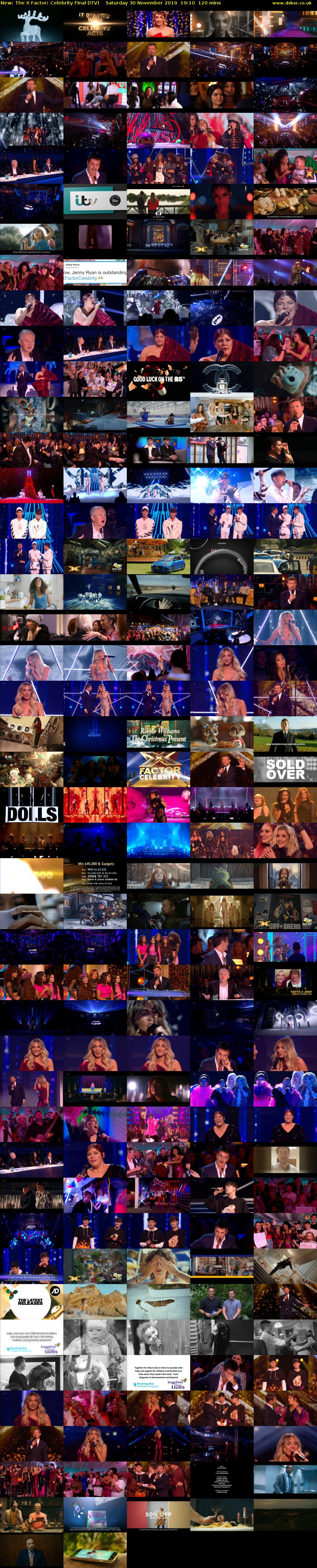 The X Factor: Celebrity Final (ITV) Saturday 30 November 2019 19:10 - 21:10