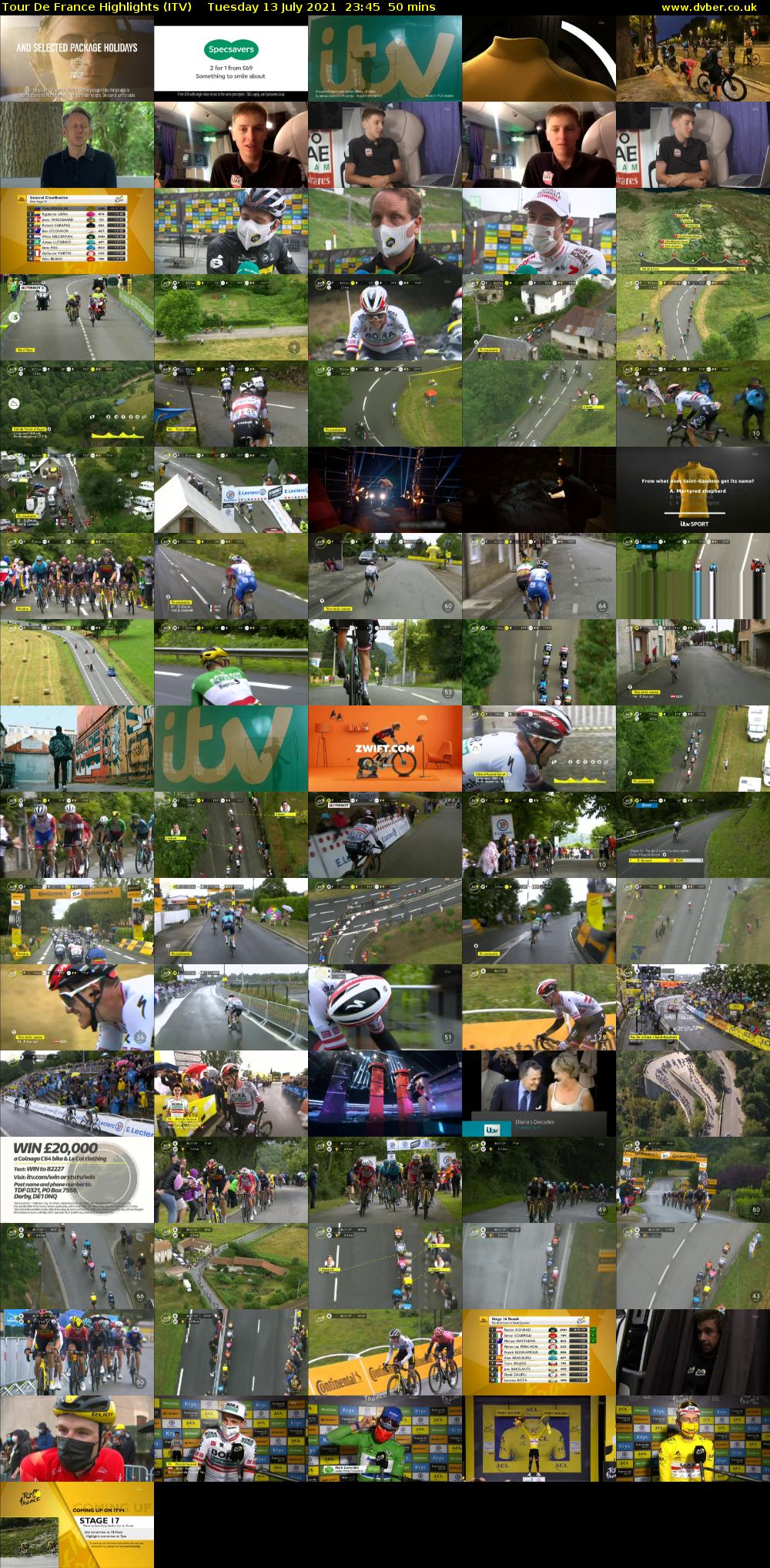 Tour De France Highlights (ITV) Tuesday 13 July 2021 23:45 - 00:35