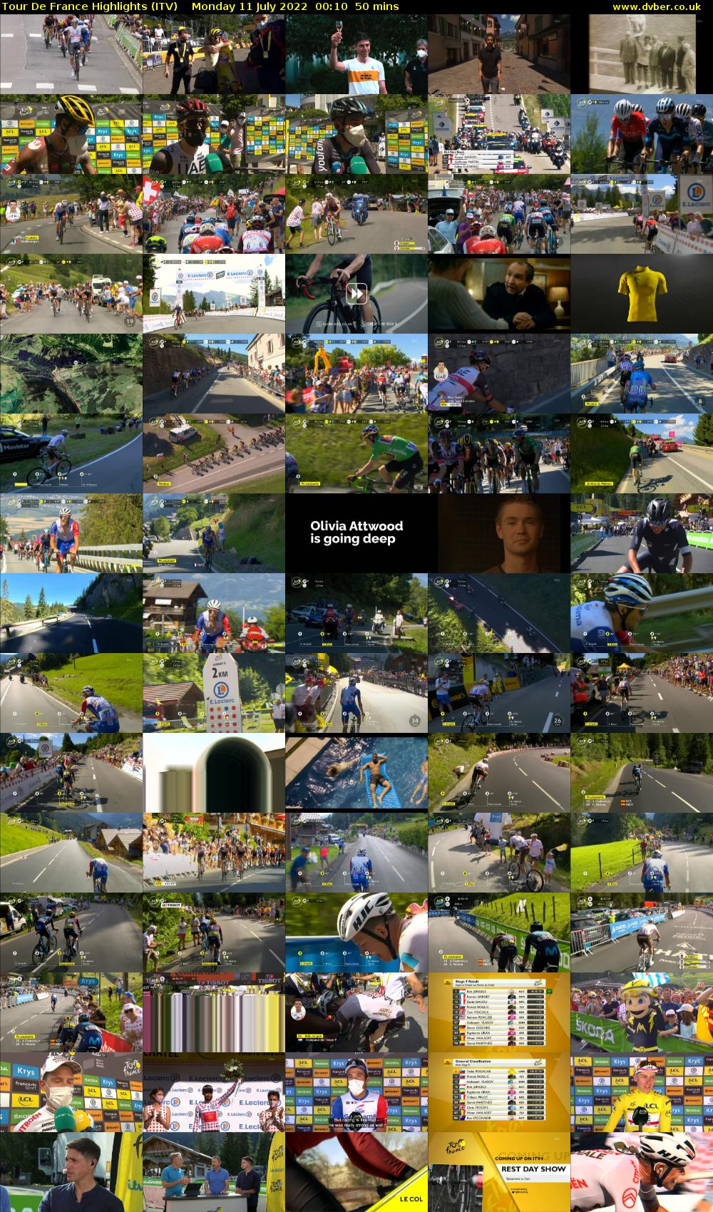 Tour De France Highlights (ITV) Monday 11 July 2022 00:10 - 01:00