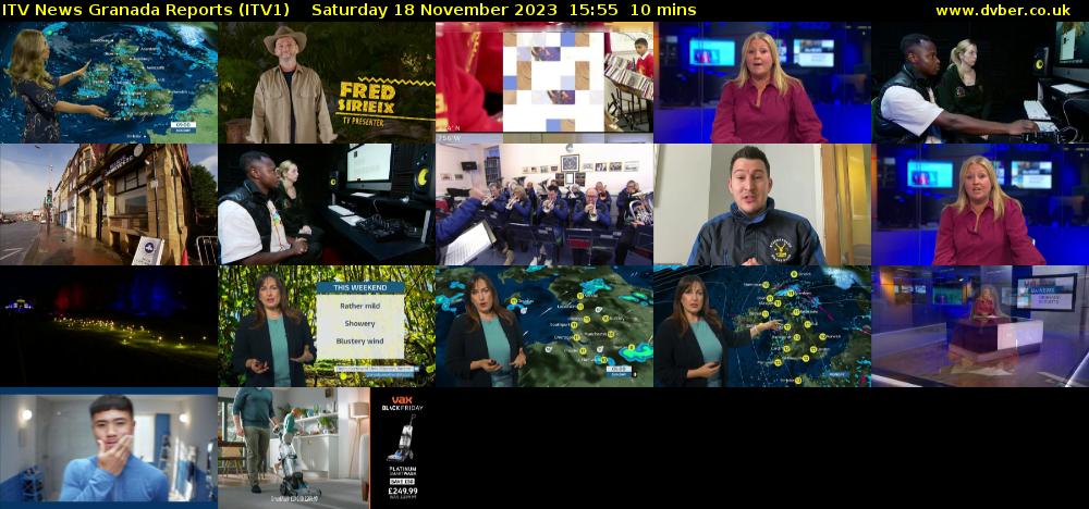 ITV News Granada Reports (ITV1) Saturday 18 November 2023 15:55 - 16:05