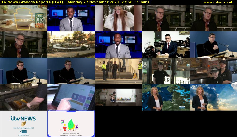ITV News Granada Reports (ITV1) Monday 27 November 2023 22:50 - 23:05
