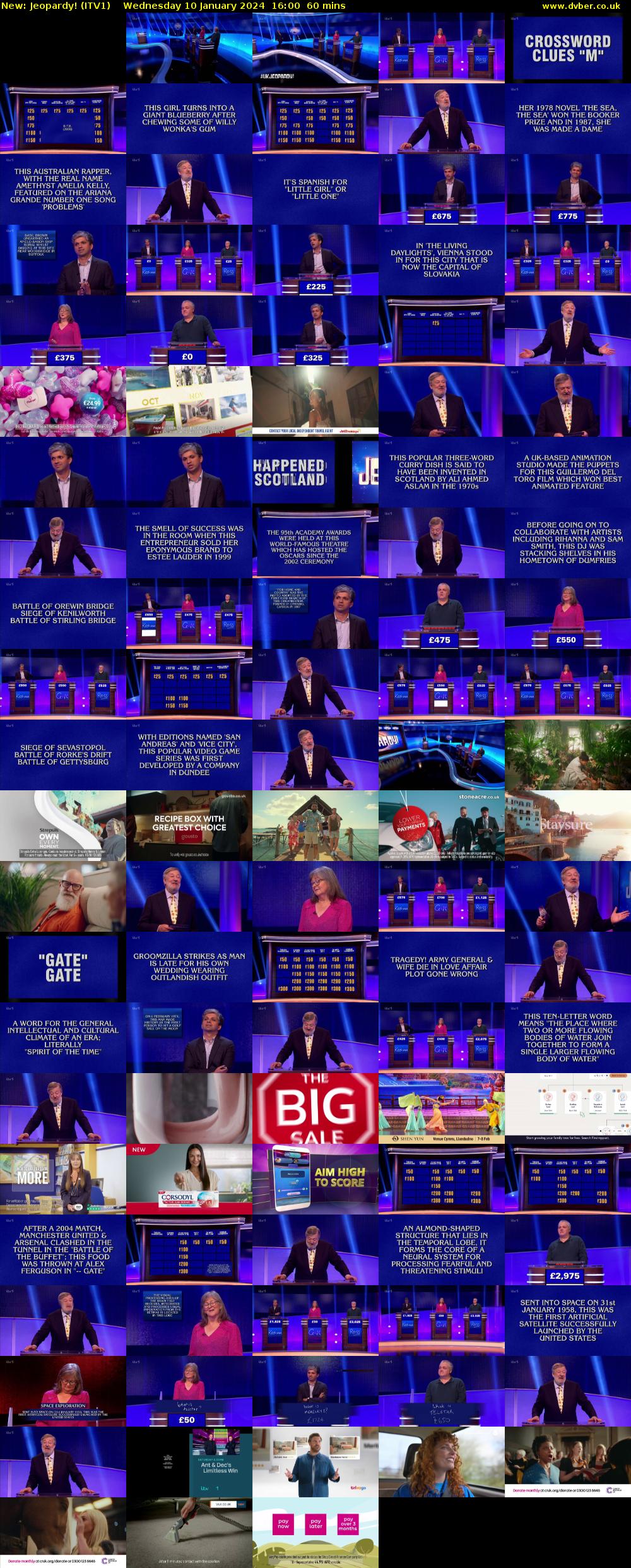 Jeopardy! (ITV1) Wednesday 10 January 2024 16:00 - 17:00