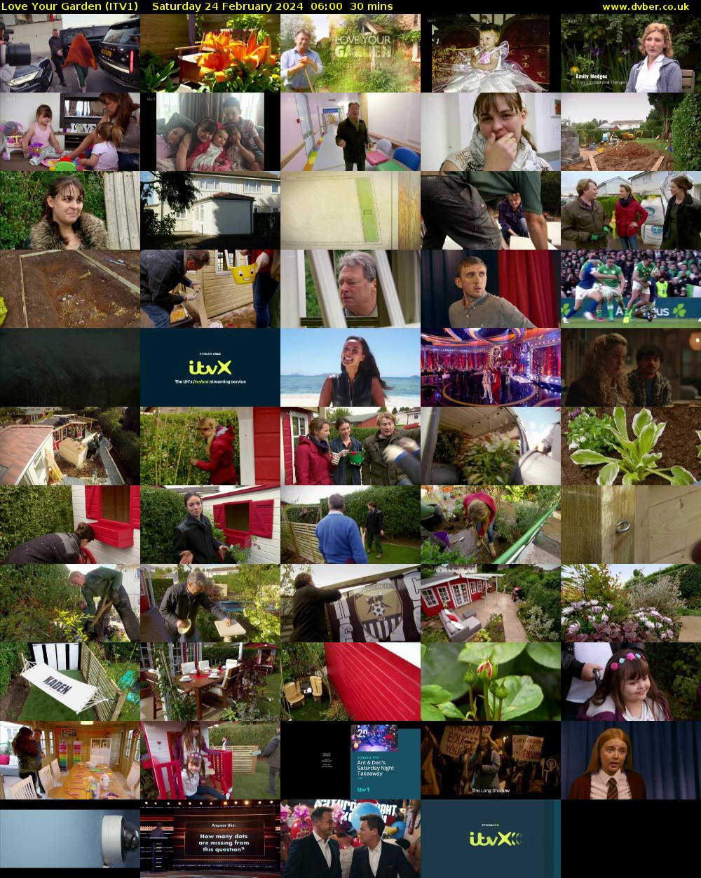 Love Your Garden (ITV1) Saturday 24 February 2024 06:00 - 06:30
