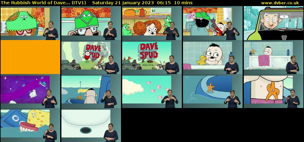 The Rubbish World of Dave... (ITV1) Saturday 21 January 2023 06:15 - 06:25