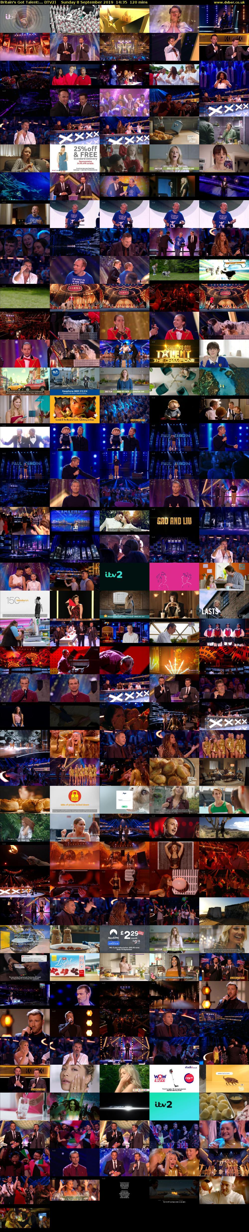 Britain's Got Talent:... (ITV2) Sunday 8 September 2019 14:35 - 16:35