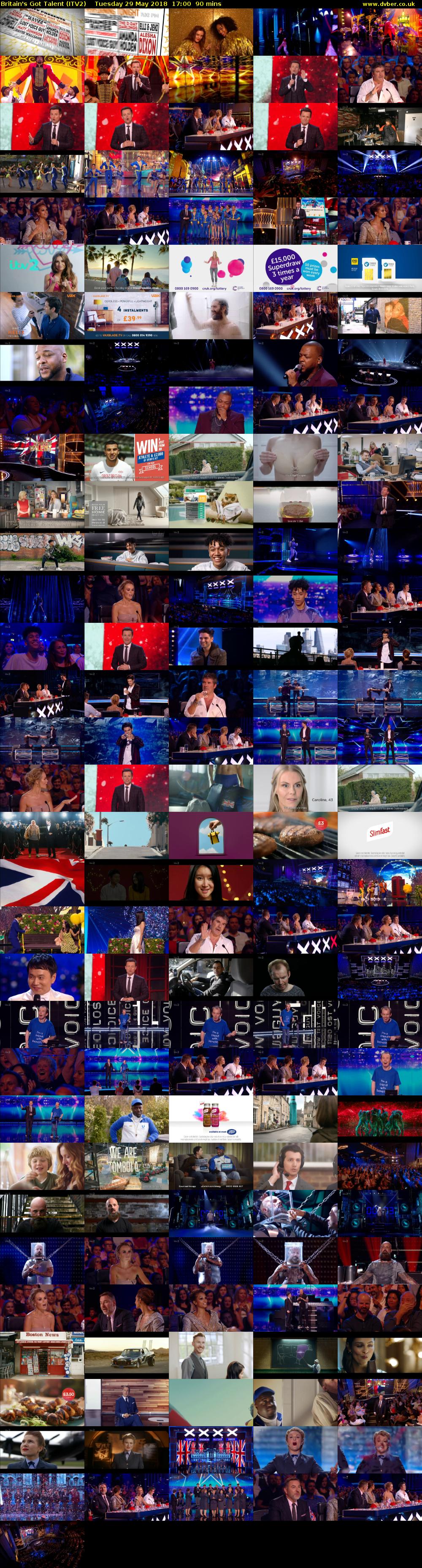 Britain's Got Talent (ITV2) Tuesday 29 May 2018 17:00 - 18:30