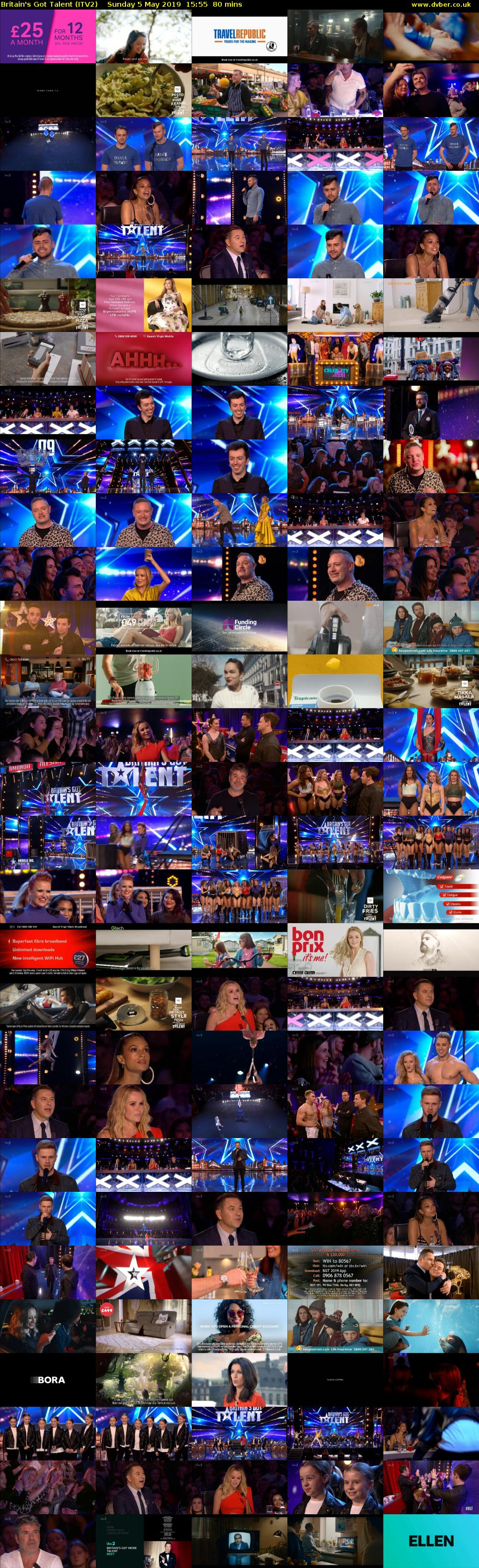 Britain's Got Talent (ITV2) Sunday 5 May 2019 15:55 - 17:15