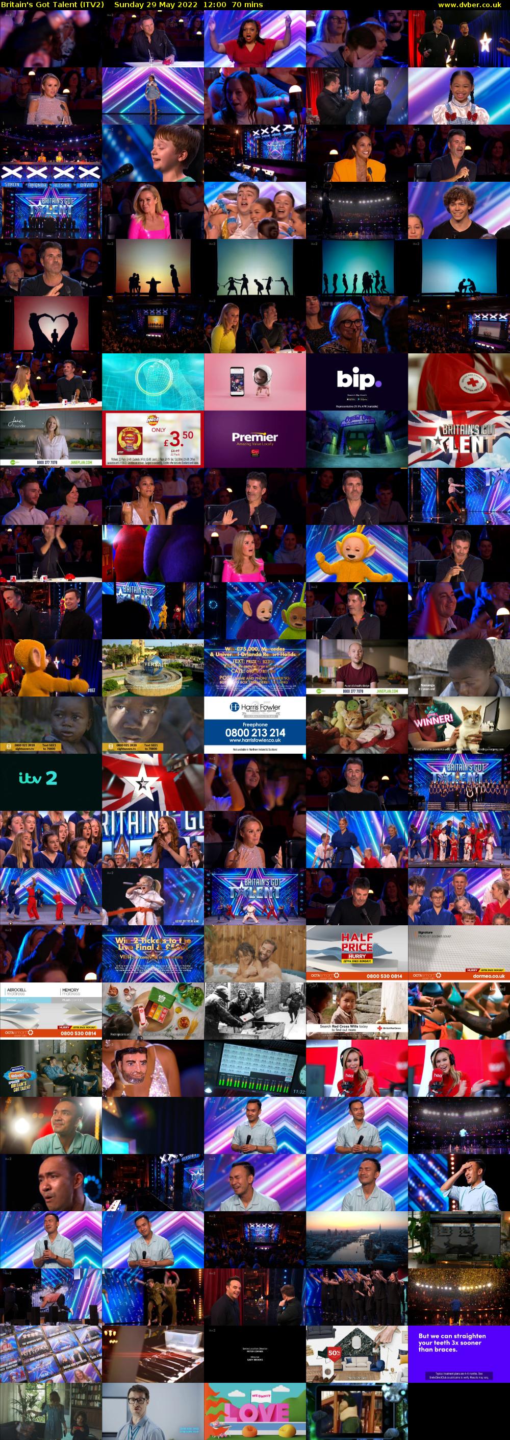 Britain's Got Talent (ITV2) Sunday 29 May 2022 12:00 - 13:10