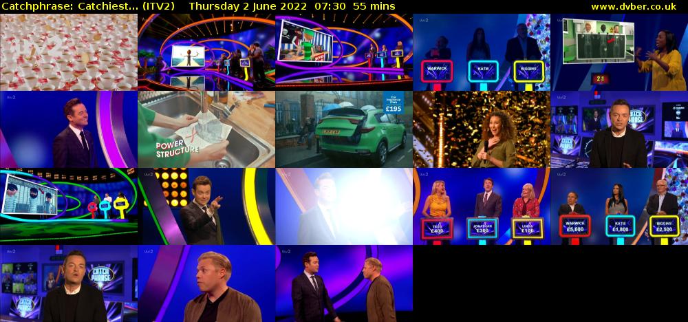 Catchphrase: Catchiest... (ITV2) Thursday 2 June 2022 07:30 - 08:25