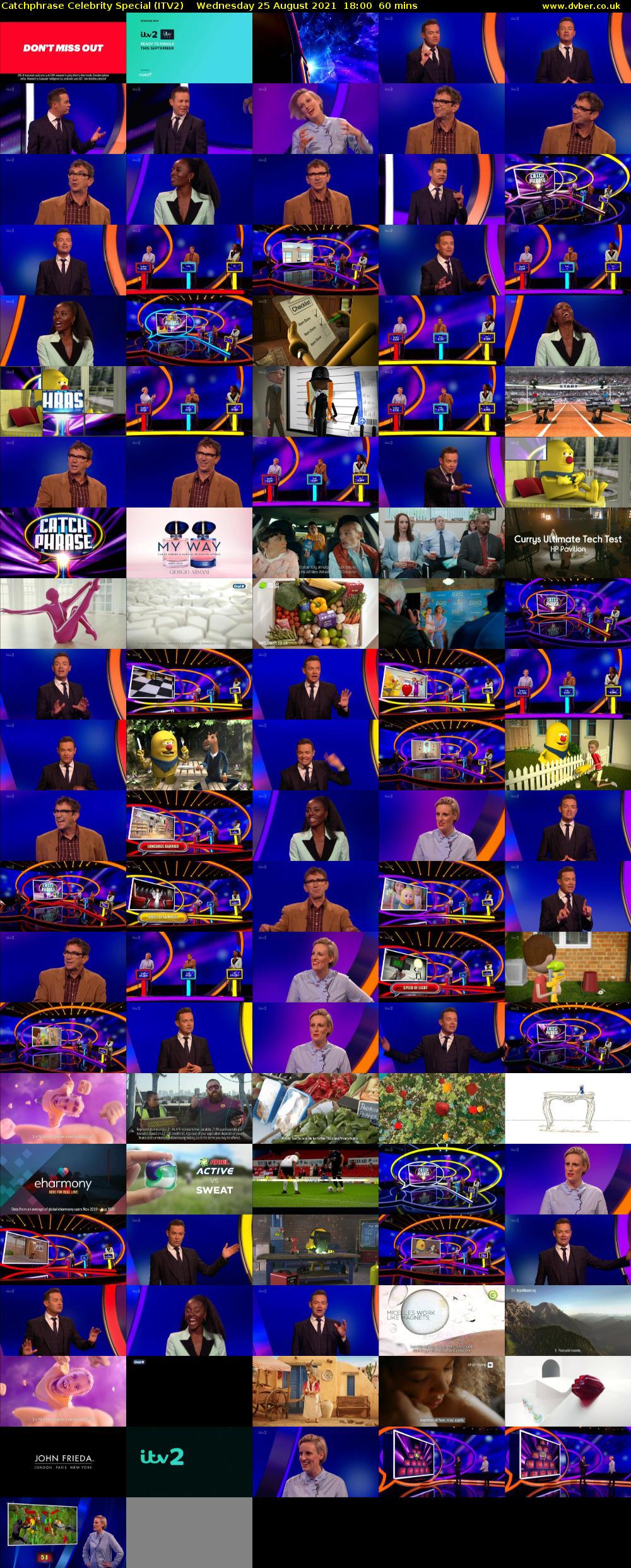 Catchphrase Celebrity Special (ITV2) Wednesday 25 August 2021 18:00 - 19:00