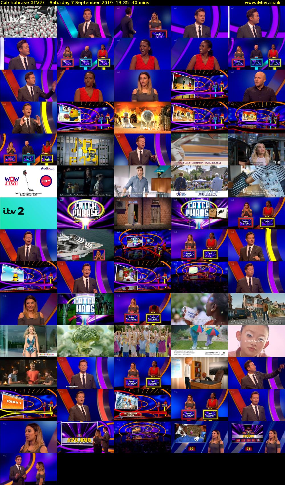 Catchphrase (ITV2) Saturday 7 September 2019 13:35 - 14:15