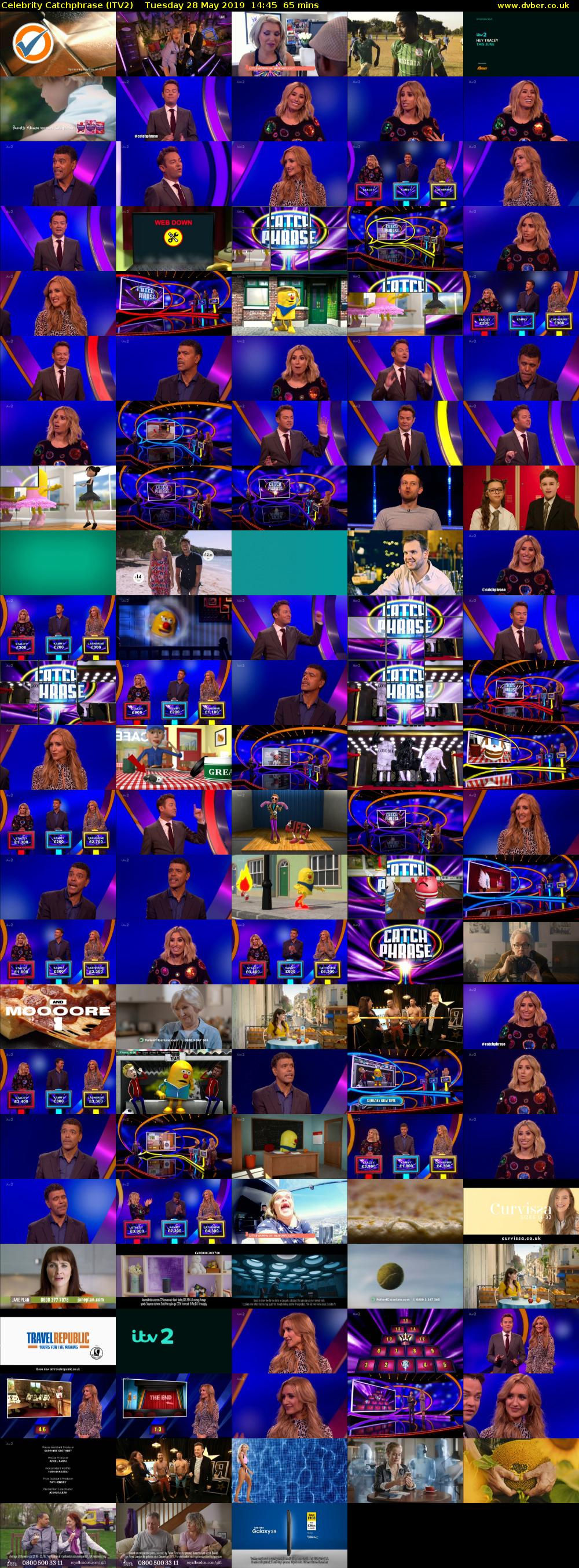 Celebrity Catchphrase (ITV2) Tuesday 28 May 2019 14:45 - 15:50