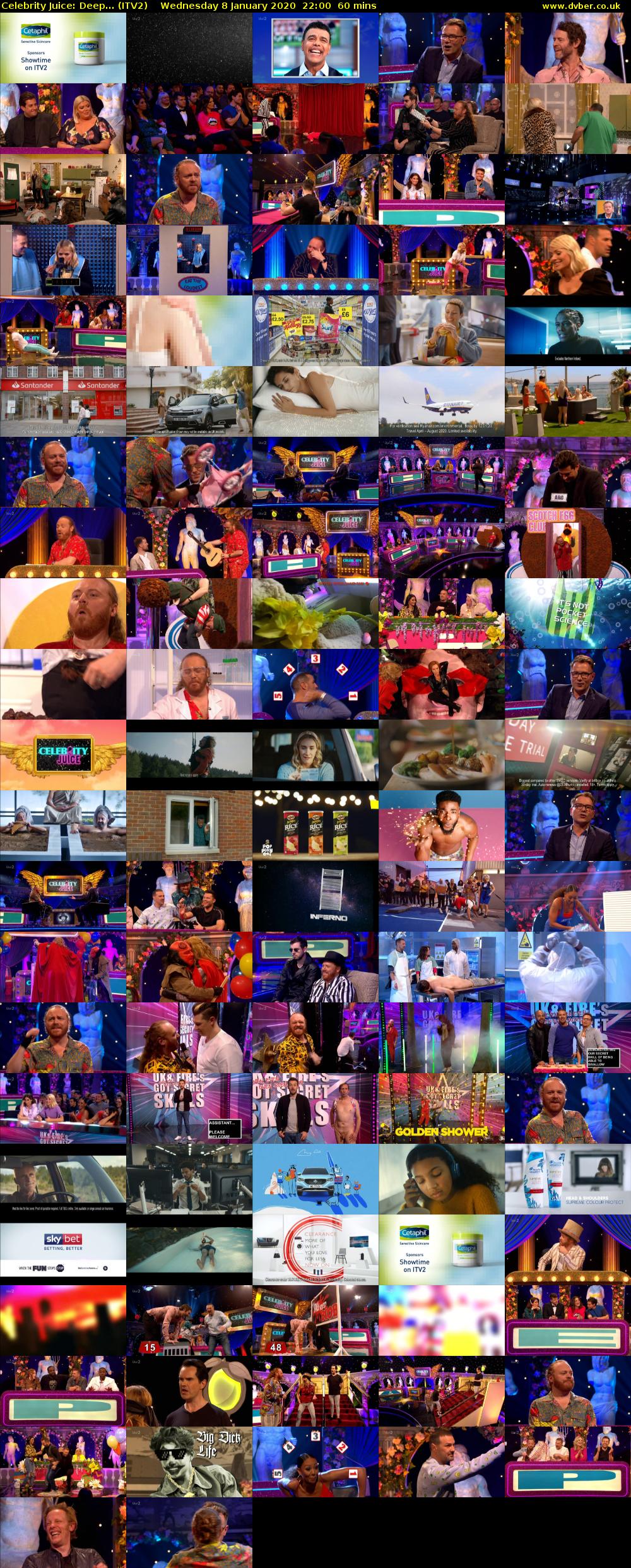 Celebrity Juice: Deep... (ITV2) Wednesday 8 January 2020 22:00 - 23:00