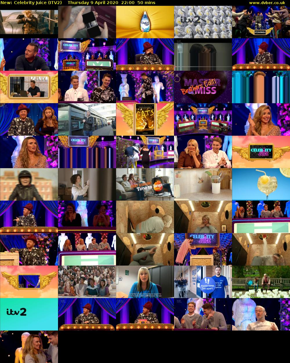 Celebrity Juice (ITV2) Thursday 9 April 2020 22:00 - 22:50