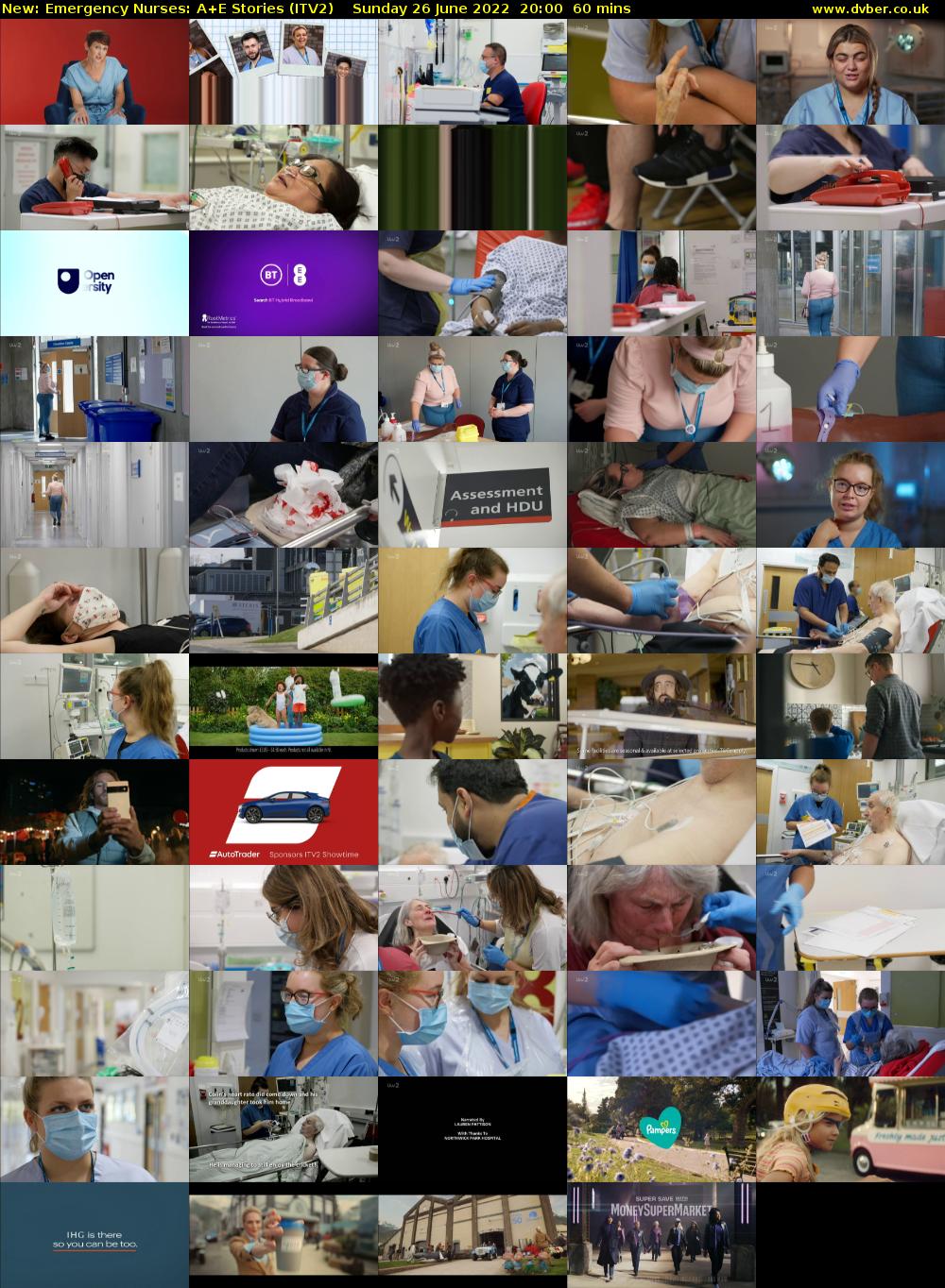 Emergency Nurses: A+E Stories (ITV2) Sunday 26 June 2022 20:00 - 21:00
