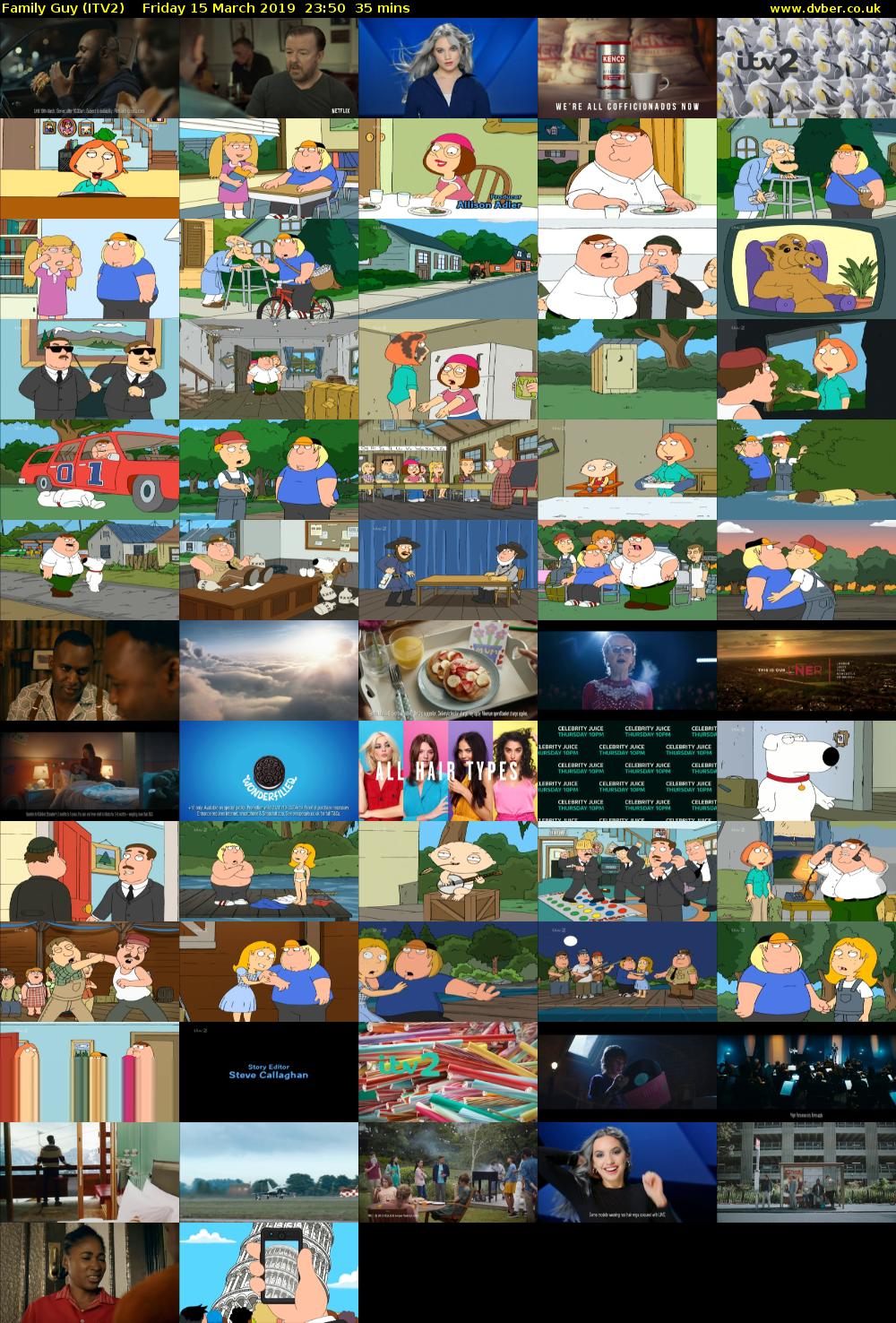 Family Guy (ITV2) Friday 15 March 2019 23:50 - 00:25