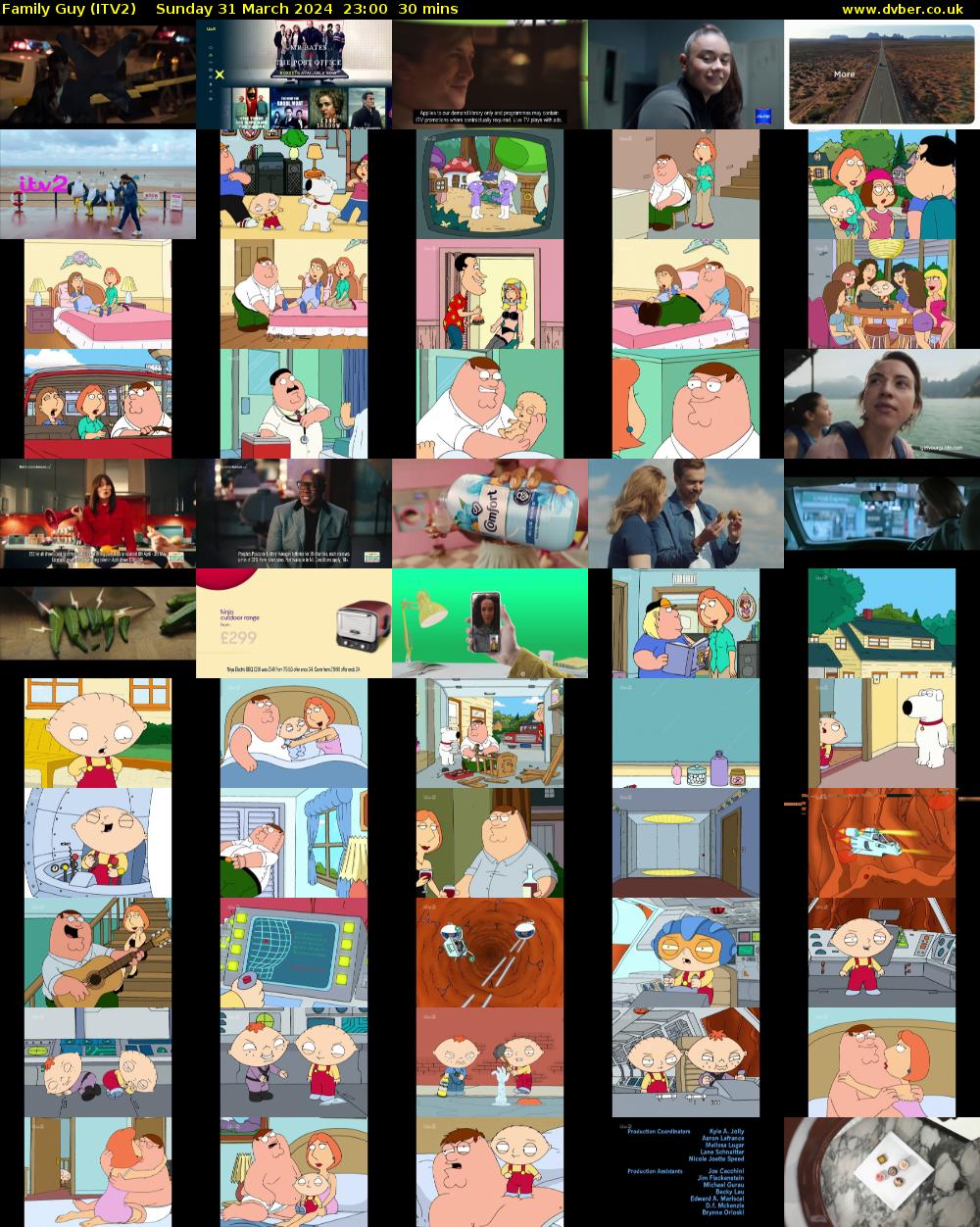 Family Guy (ITV2) Sunday 31 March 2024 23:00 - 23:30