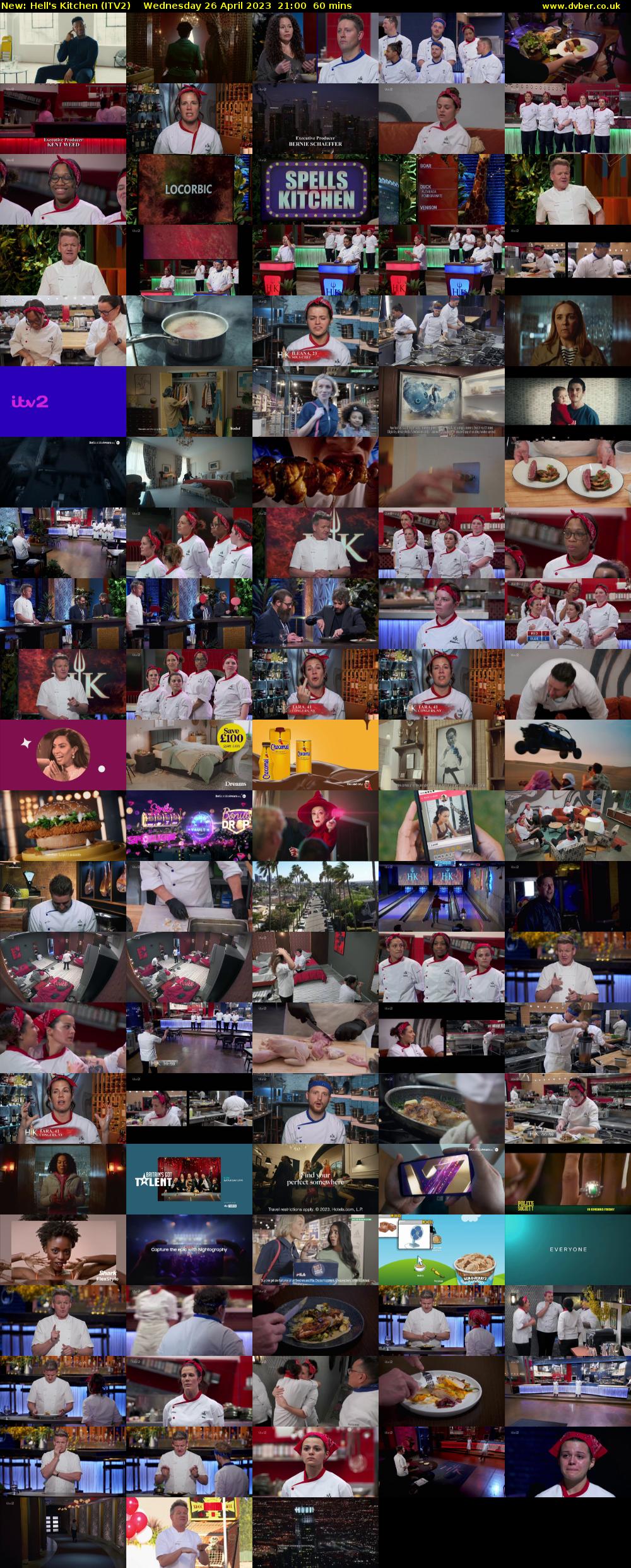 Hell's Kitchen (ITV2) Wednesday 26 April 2023 21:00 - 22:00