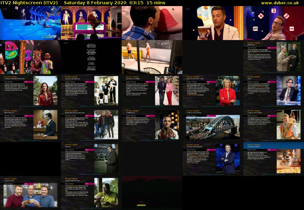 ITV2 Nightscreen (ITV2) Saturday 8 February 2020 03:15 - 03:30