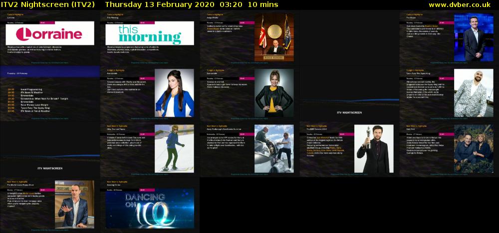 ITV2 Nightscreen (ITV2) Thursday 13 February 2020 03:20 - 03:30