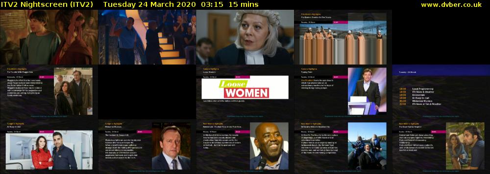 ITV2 Nightscreen (ITV2) Tuesday 24 March 2020 03:15 - 03:30