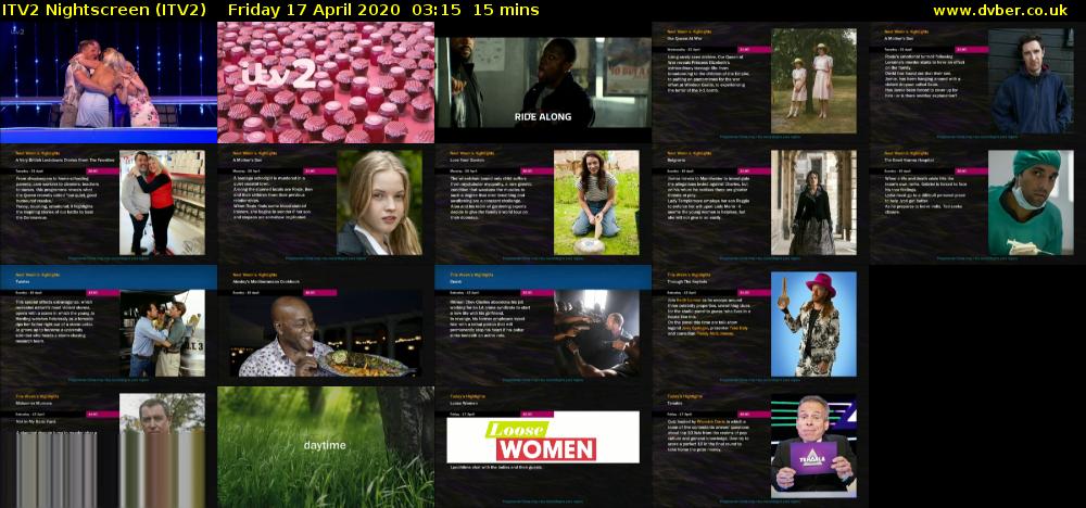 ITV2 Nightscreen (ITV2) Friday 17 April 2020 03:15 - 03:30