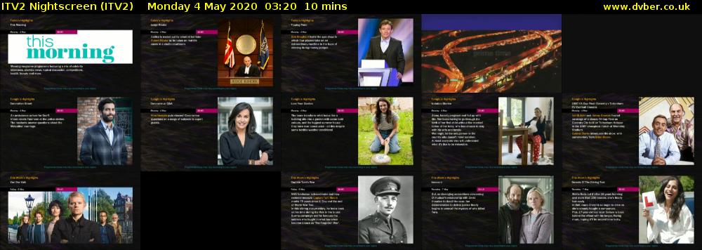 ITV2 Nightscreen (ITV2) Monday 4 May 2020 03:20 - 03:30