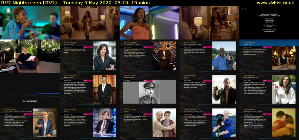 ITV2 Nightscreen (ITV2) Tuesday 5 May 2020 03:15 - 03:30