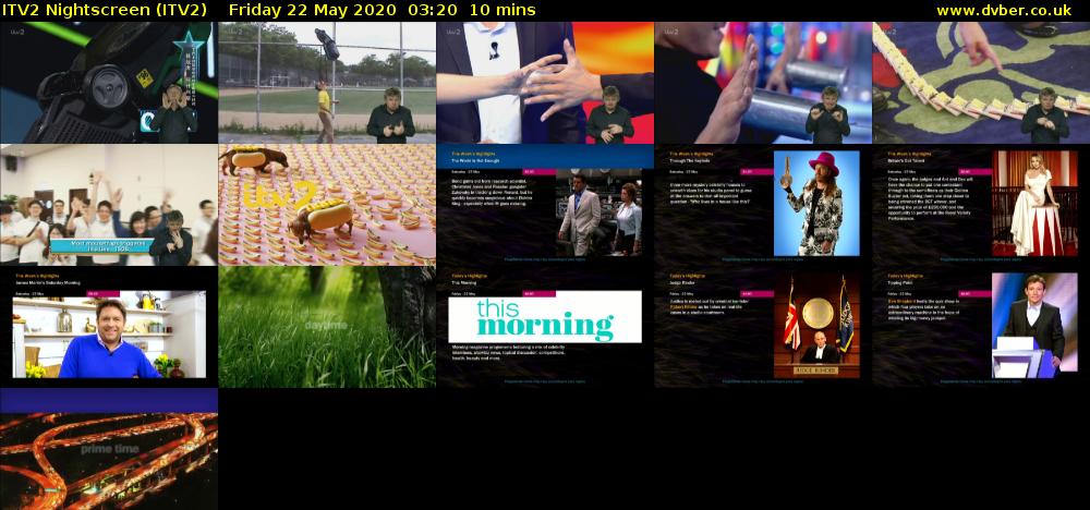 ITV2 Nightscreen (ITV2) Friday 22 May 2020 03:20 - 03:30