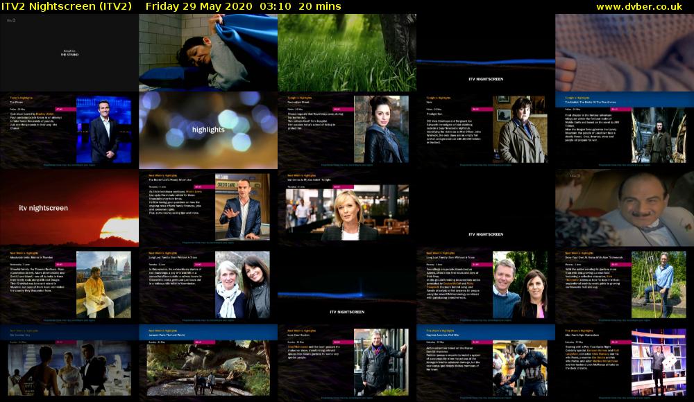 ITV2 Nightscreen (ITV2) Friday 29 May 2020 03:10 - 03:30