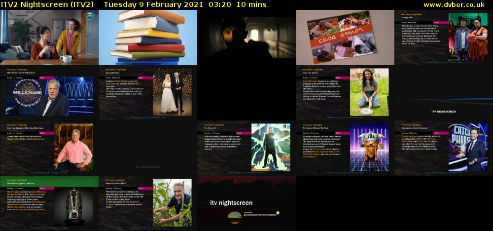 ITV2 Nightscreen (ITV2) Tuesday 9 February 2021 03:20 - 03:30